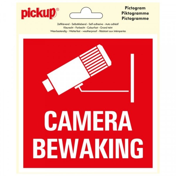 PICKUP CAMERABEWAKING PICTOGRAM STICKER 150 X 150 MM